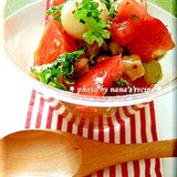 寿司酢で簡単★トマトとモッツアレラ・ビーンズの前菜